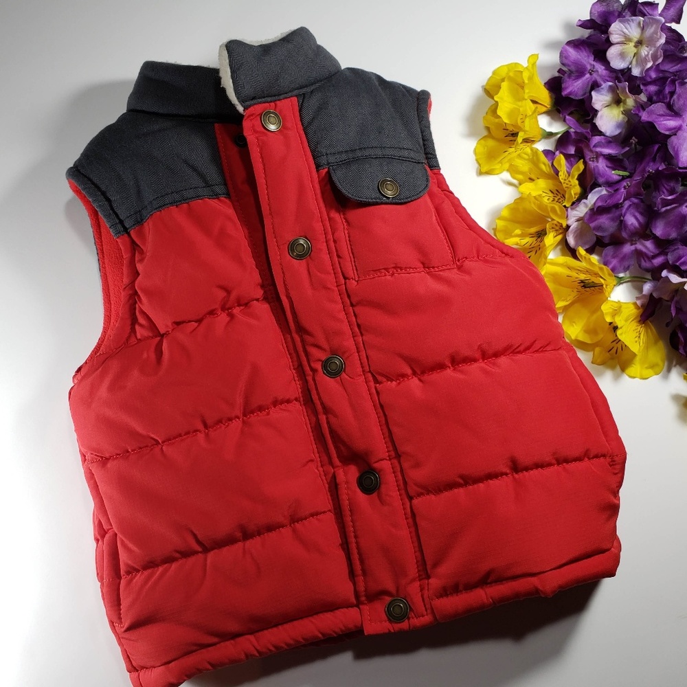 Carter's Sleeves Red Puffer Jacket